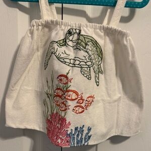 Kids Sea Life Embroidered Matching Set 4T